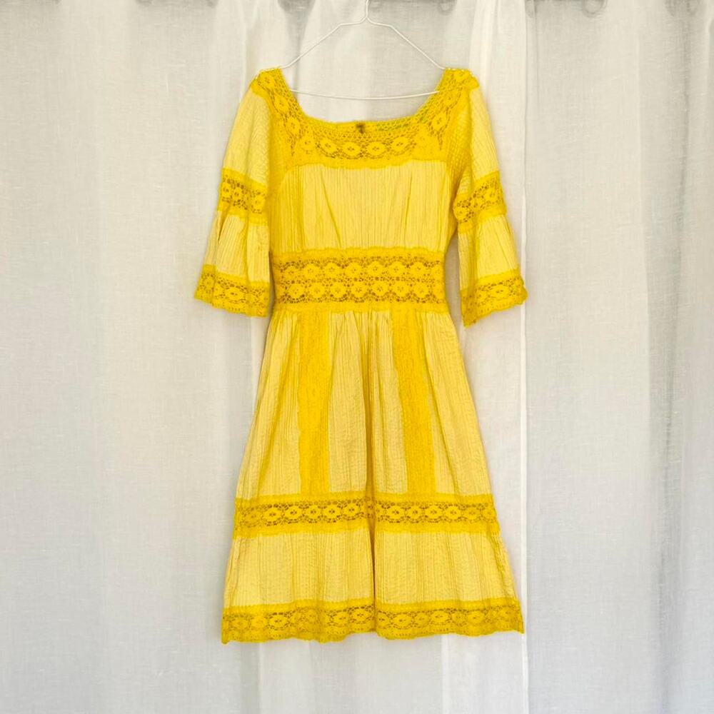 ✿ sunshine lace midi dress ☀️𓆩♡𓆪